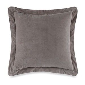 New Cozy Shop Euro 26in x 26in Velvet  Cotton Sham, Grey Pillow